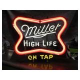 Vintage MILLER Neon 22" Tabletop Lamp WORKING