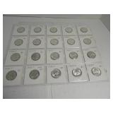 Lot (20) Silver 1955 Quarter BU sleeved