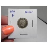 1911 Barber Dime sleeved Nice