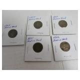 Lot (5) 1859-1863 Indian Head Pennies sleeved