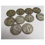 Lot (10) Silver Quarters Coins