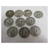Lot (10) Silver Quarters Coin Investment