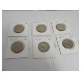 Lot (6) AU 1979 Susan B Anthony $1 Coins sleeved