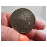 1885 Morgan Silver Dollar Coin darker