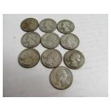 Lot (10) Silver Quarters InvestmentGrade