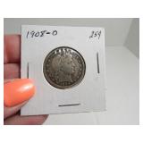 1908o Silver Headed Quarter sleeved nice