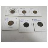 Lot (6) 1800s Indian Pennies sleeved
