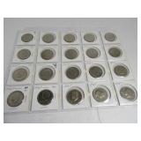 Lot (20) 1972 AUish Half Dollar Coins Sleeved