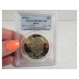 1976 Silver Graded Eisenhower Dollar Coin Cased