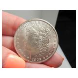 1902o Morgan UNCirculated Silver Dollar Coin