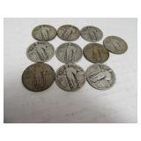 Lot (10) Silver Quarters Standing Invesment
