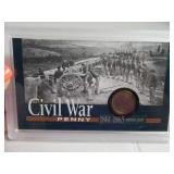 1863 Indian Head Penny in CivilWar Collec Case