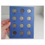 Lot (10) Silver Washington Quarters organized