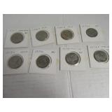 Lot (8) Susan B Anthony $1 Coins AUish sleeved