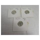 1961/62/63 Silver GEM BU Roosevelt Silver Dimes