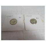 1942/1943 BU Mercury Head Dimes silver