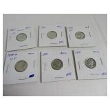 Lot (6) Mercury Head Silver Dimes sleeved