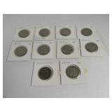 Lot (10) 1979 Susan B Anthony $1 Coins sleeved