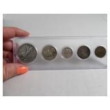 1944 5pc silver Coin Set in case