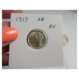 1917 BU Silver Mercury Head Dime sleeved