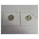 1940/1941 Gem BU Mercury Head Dimes