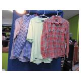Lot (4) Mens LARGE Button Up CasualDress Shirts