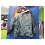 COLUMBIA MensLG Green Hooded Winter Coat