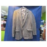 Vtg 80s MAN IN WOOL Grey Sport Coat Jacket