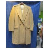 Vtg NAPPS Wool Light Brown MensLG Trenchcoat