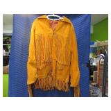 Vtg 60s era Suede Coat Jacket w/ Fringe Unique