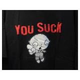 FamilyGuy Stewie YOU SUCK Vtg XL TShirt