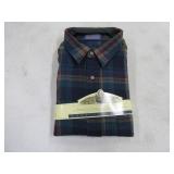 New PENDLETON MensXL Wool l/s Shirt GreenPlaid