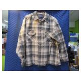 PENDLETON MensXL Tan/Green Wool l/s Shirt