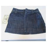 ELLE Womens8 Denim Short Skirt EXC