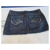 X2 Womens10 Denim Short Skirt EXC