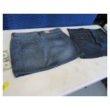 Lot (2) OLD NAVY New Womens10 Denim Jean Skirts