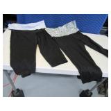Lot (2) VicScrt PINK Blk womensL Stretch Yoga Pant