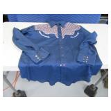 Vtg 60s/70s WRANGLER UniquePattern Cowboy XL Shirt