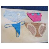 NEW  Lot(6) Womens NameBrand Undies Thongs LG