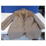 Vtg CIRCLE DalTX mens44L Brown Sport Cowboy Jacket