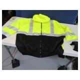 Safety Reflective mensXL Hoodie ZipUp SweatshirtEX