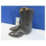 Vtg TONY LAMA sz11A Blk Cowboy Boots