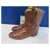 Vtg JUSTIN sz13B Cowboy Brown Boots