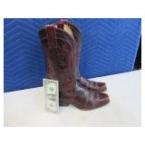Vtg Early sz17 Reddish Cowboy Boots AS IS