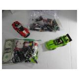 Lot (4) LEGO 5" Cars Ferrari Etc Toy Kits