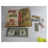 6" Folder Stamp Collection Booklet Vintage