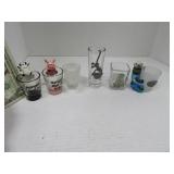 Lot (6) AnimalThemed Shot Glasses