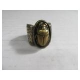 Sterling vtg sz7.5 Ring w/ Beetle Front NEAT 15g