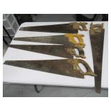 Lot (5) Antique Hand Saws KeenKutter~Disston ETC