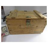 Wooden 19" Hand Grenade Military Storage Box